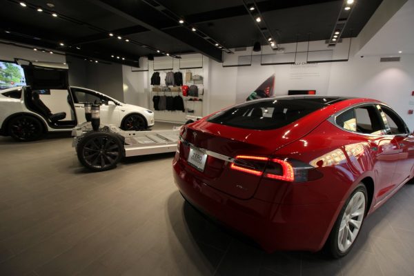 Tesla Greenwich CT car dealer red Model S