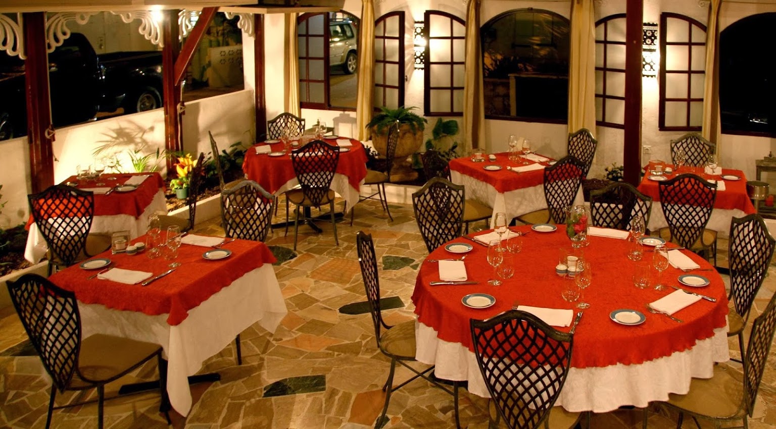 La Villa Restaurant Grand Case Saint Martin dining area