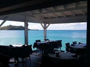 Ocean 82 restaurant in Grand-Case, Saint Martin patio seating ocean view