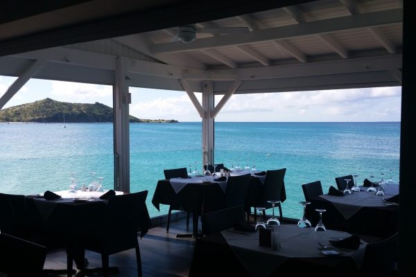 Ocean 82 restaurant in Grand-Case, Saint Martin patio seating ocean view