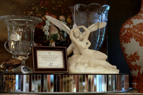 A Galerie Alexandria, VA Antique Store psyche by cupid's kiss statue