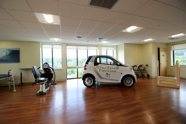 Homestead Rehabilitation and Health Care Center Newton, NJ Rehabilitation Center physical therapy room smart car