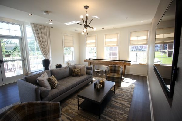 club house lounge at The Forge at Glassworks Apartment Complex in Cliffwood, NJ
