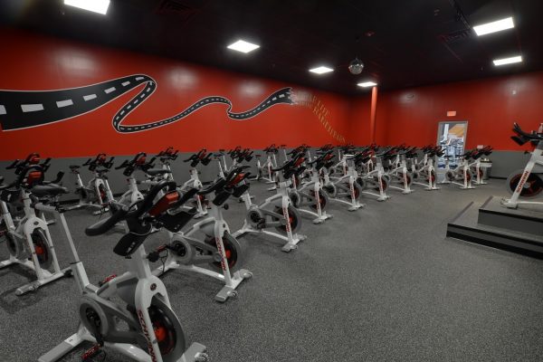 spinning room in Crunch Fitness Gym Health club in Mount Pleasant, SC