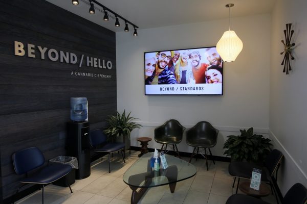 BEYOND HELLO Cannabis store in Bristol, PA waiting room