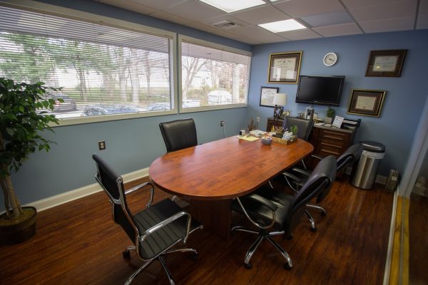 Console and Associates P.C. Personal injury attorney in Cherry Hill, NJ conference room table