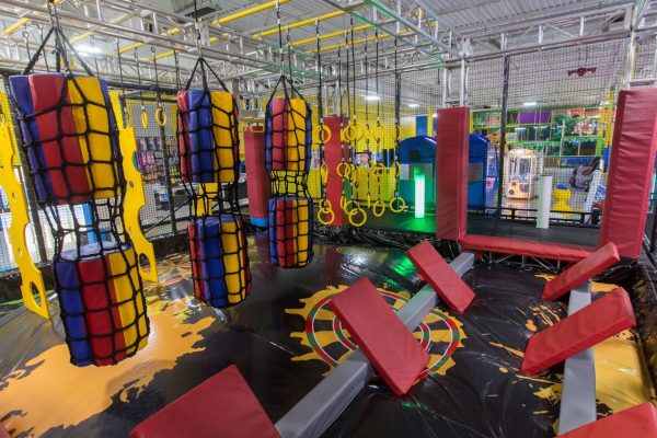 obstacle course at Funzilla amusement center in Fairless Hills, PA
