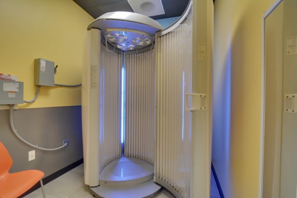 tanning booth at Crunch Fitness Ballantyne Gym and Health Club in Charlotte, NC
