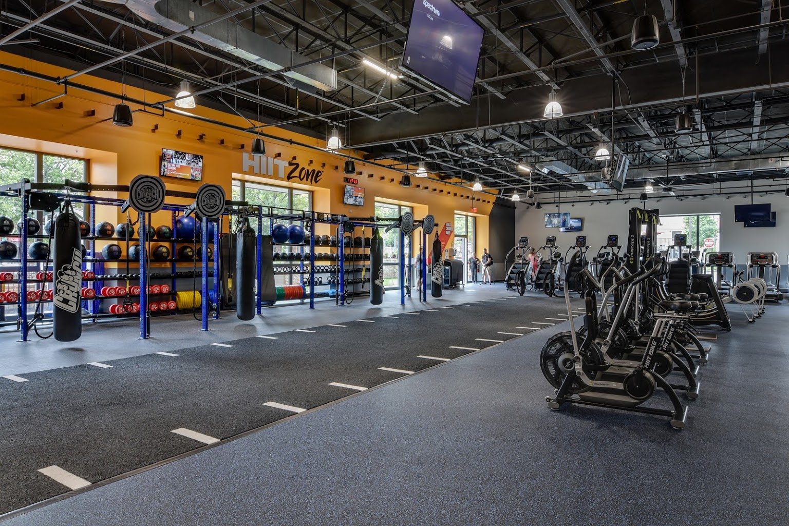 hit zone at Crunch Fitness fitness gym at Cameron Village in Raleigh, NC