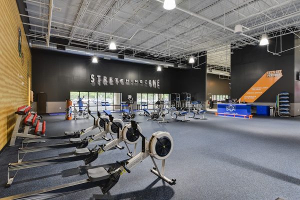 stretching zone at Crunch Fitness fitness gym in Raleigh, NC