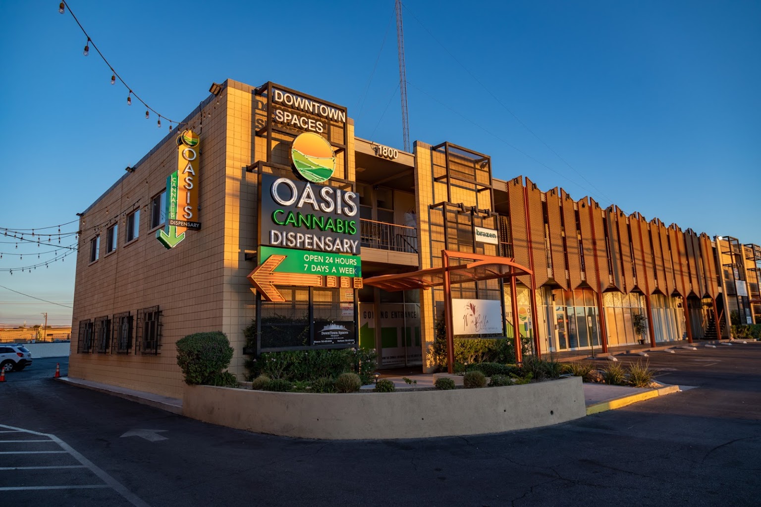storefront of Oasis Cannabis Dispensary & Delivery in Las Vegas, NV