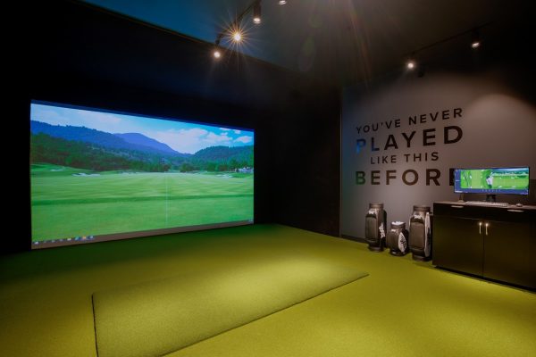 driving range simulator in PXG Dallas 360 Tour of Parsons Xtreme Golf store in Plano, TX