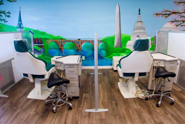 Dentist chairs in Lake Cities Dental office in Colleyville, TX