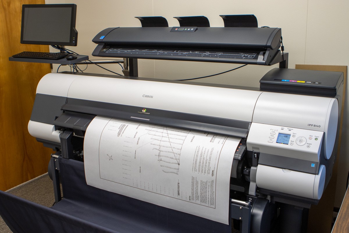 canon printer for blueprints at S. T. Hudson Engineers, Inc. specializing in Marine Engineering based in Cherry Hill, NJ
