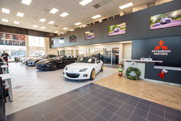 car showroom in Countryside Mitsubishi Car Dealership in Countryside, IL