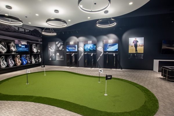 putting green at PXG Oak Brook Parsons Xtreme Golf store in Oakbrook Terrace, IL