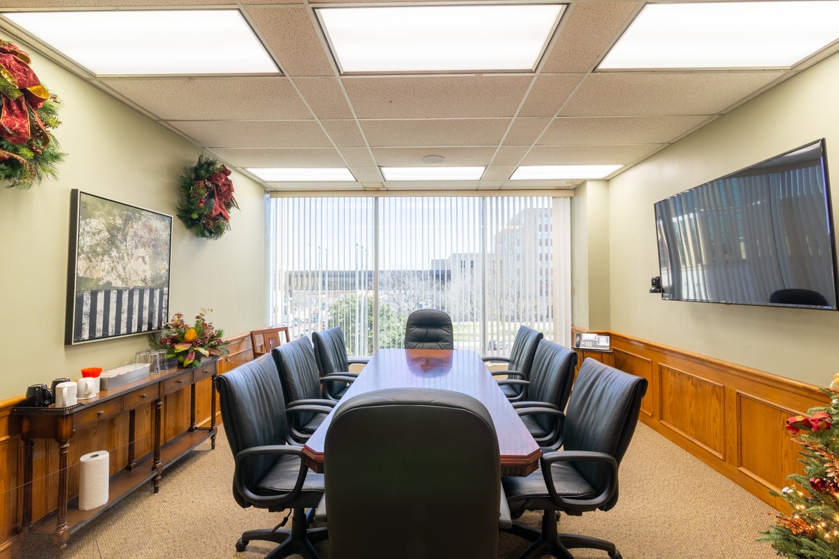 conference room at Liggett Law Group, P.C., Lubbock, TX Personal Injury Attorney Office