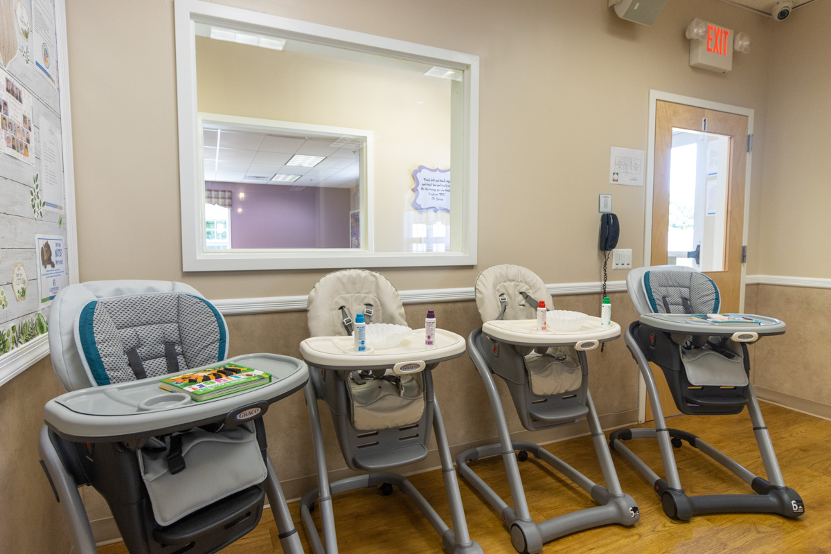 baby high chairs at Lightbridge Academy, Mt Laurel, NJ Pre-school Day Care Center