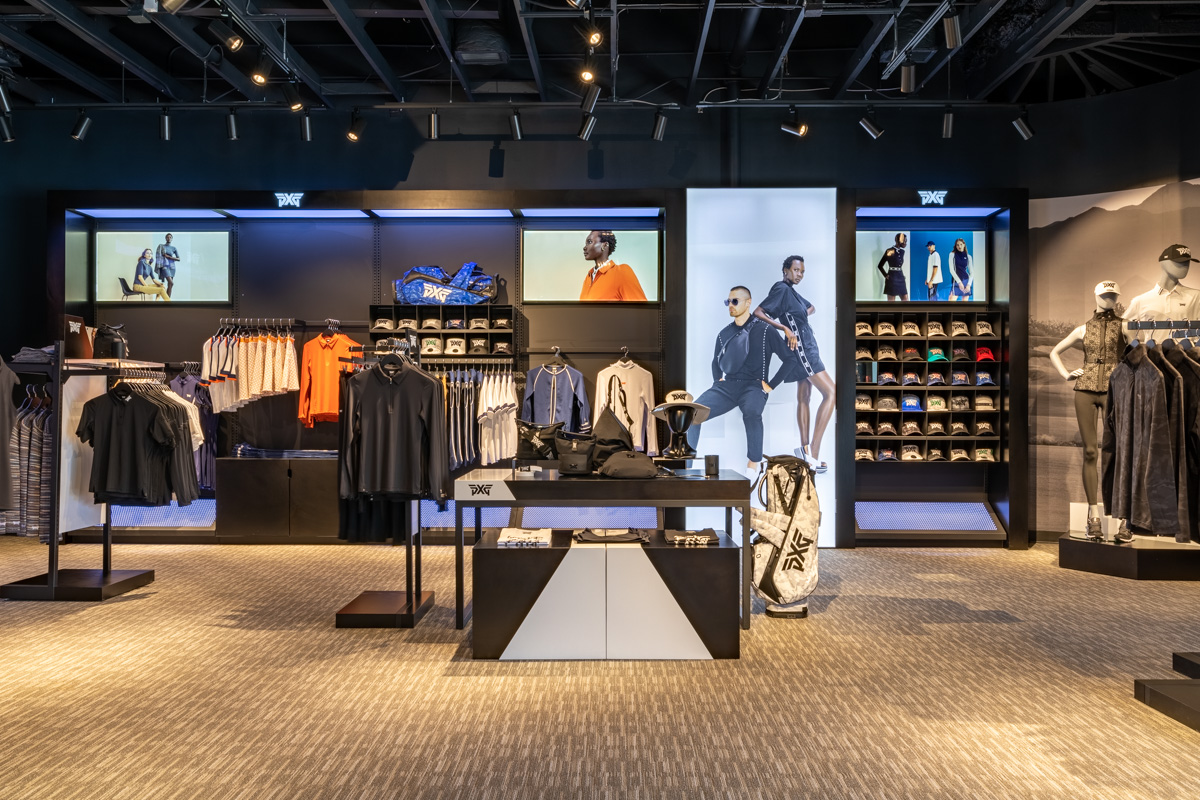 clothing display at PXG Orlando, FL Golf Gear and Apparel
