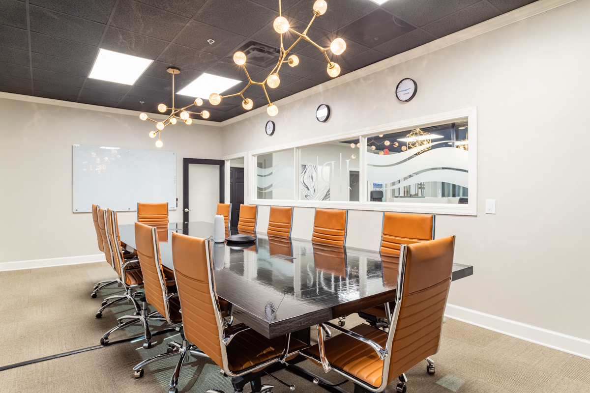 conference room in J.D. Silva & Associates, PLLC, Pearland, TX Personal Injury Attorney Office