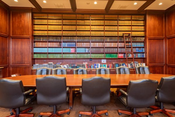 conference room library at The Krist Law Firm, P.C, Houston, TX Lawyer's Office