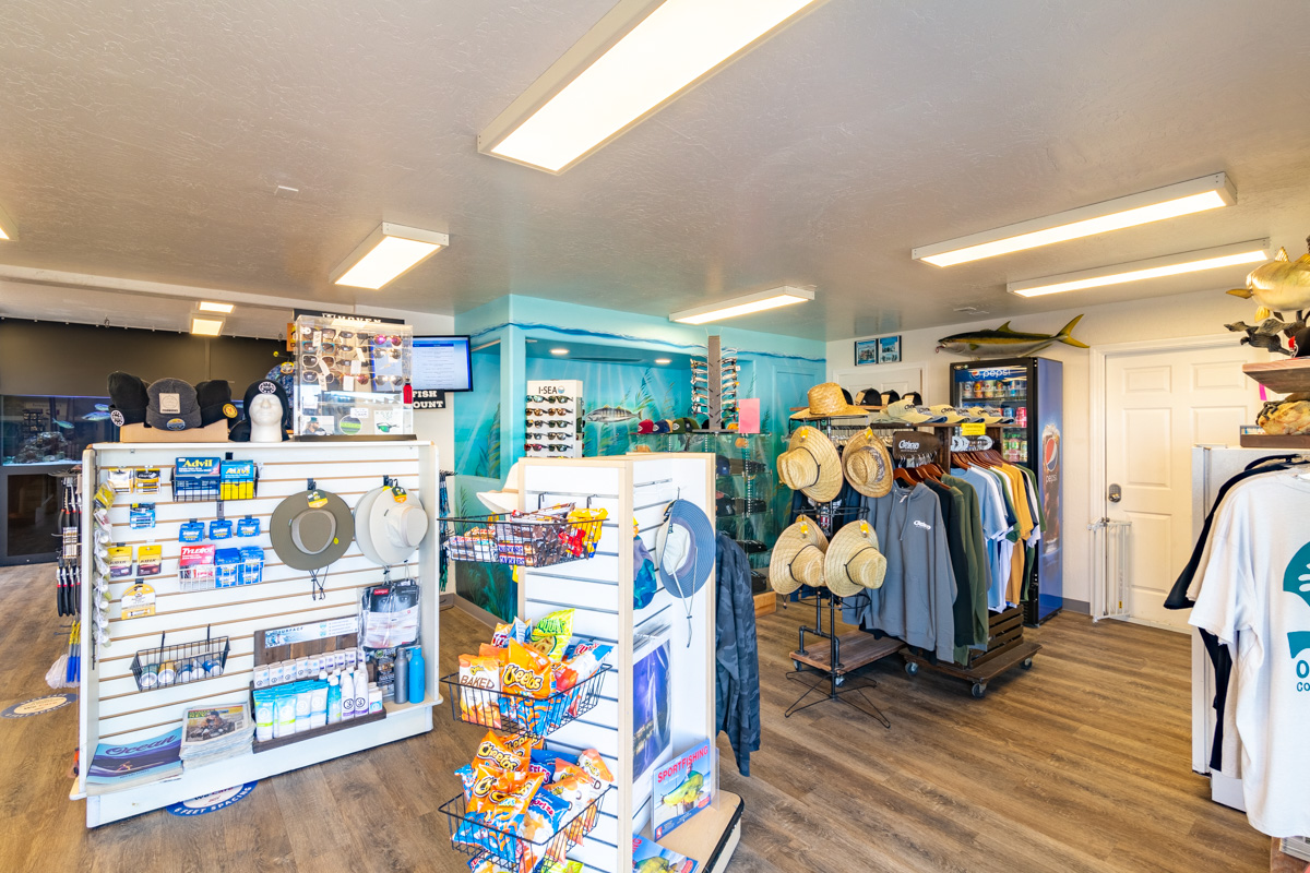 interior of Oceanside SEA Center, Oceanside, CA Fishing Charter