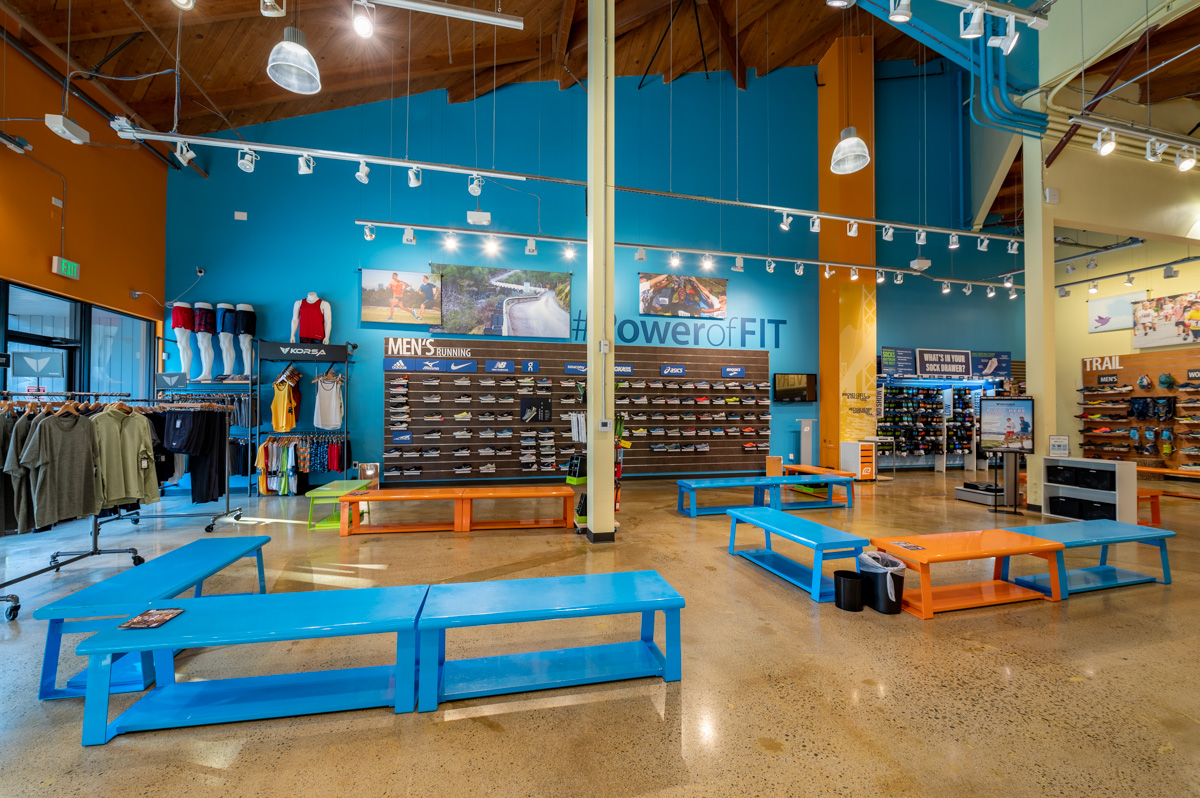 interior of Road Runner Sports, Concord, CA Running Shoe Store