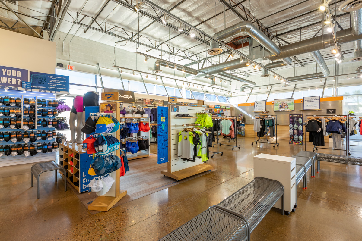 interior of Road Runner Sports, Tempe, AZ Running Shoe Store