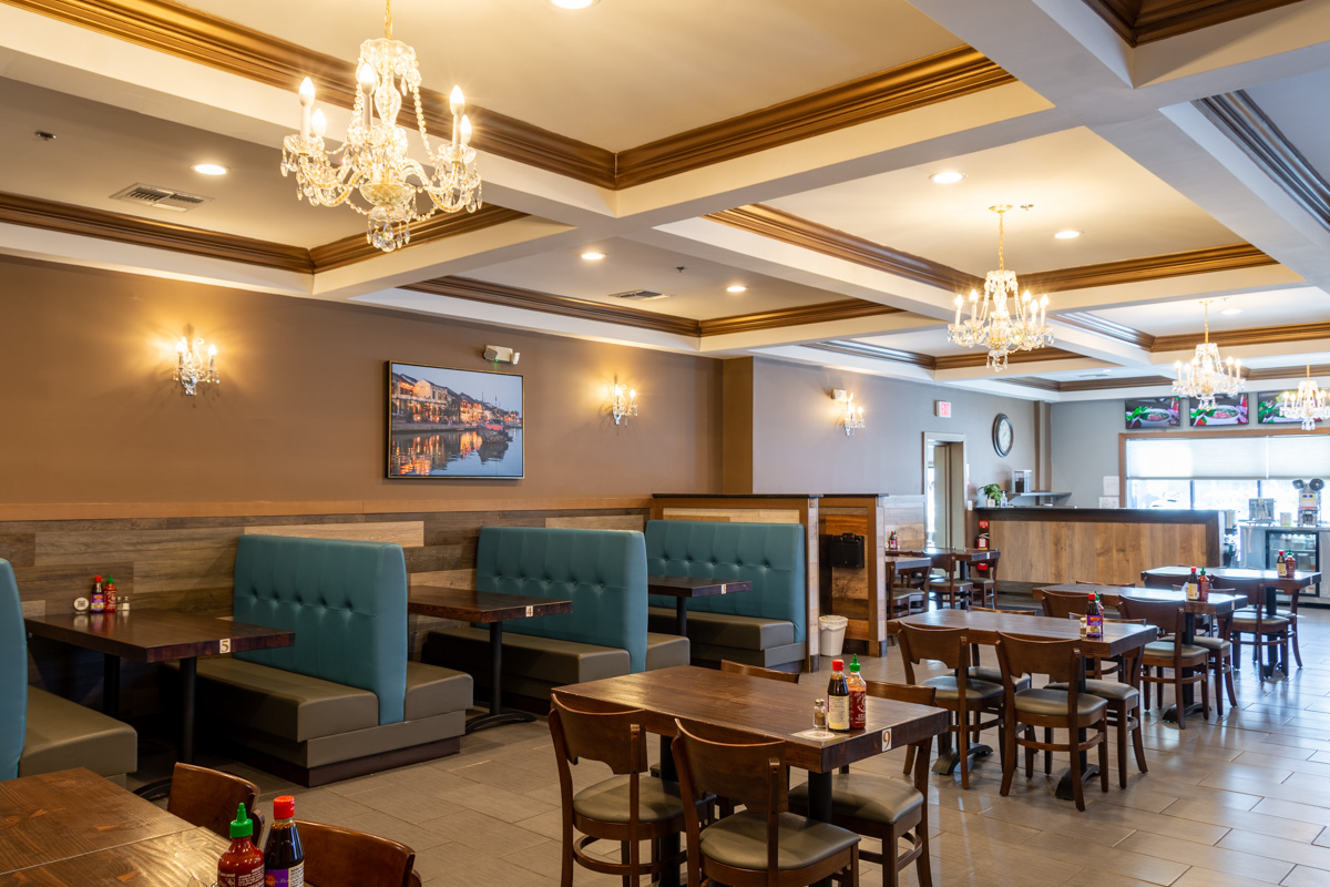 interior seating at Pholicious Asian Fusion Restaurant & Bar, Holden, MA