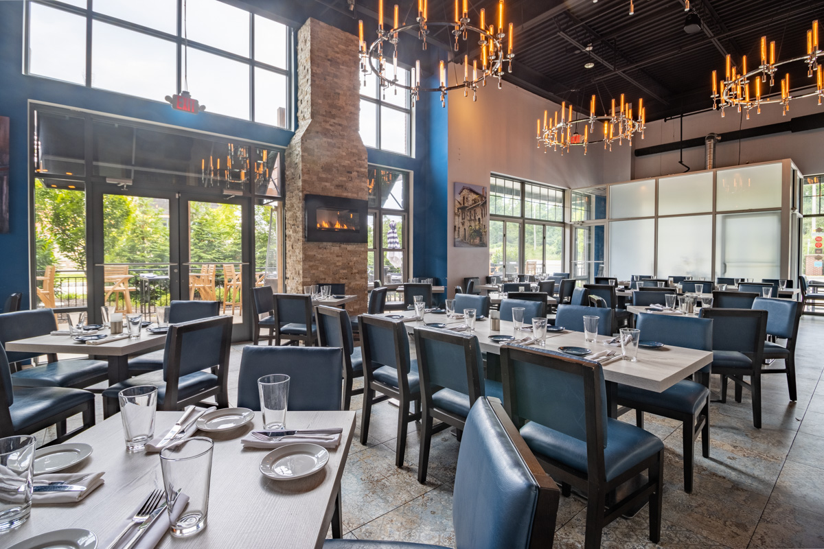 interior seating of Avola Kitchen + Bar Malvern, PA restaurant