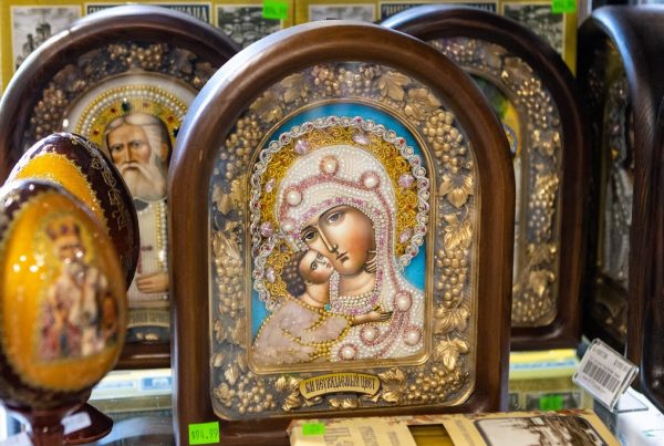 religious iconography shrine at St-Petersburg All for Home, Brooklyn, NY Home Goods Store