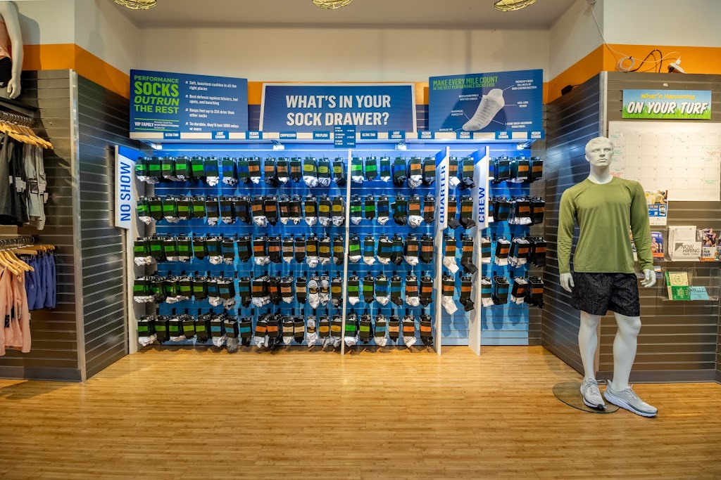 sock display at Road Runner Sports, Bellevue, WA Running Shoe Store