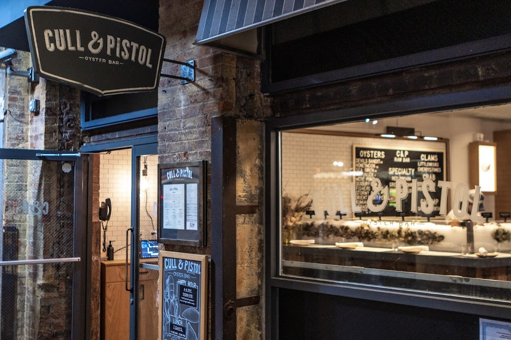 storefront of Cull & Pistol, New York, NY Seafood Restaurant