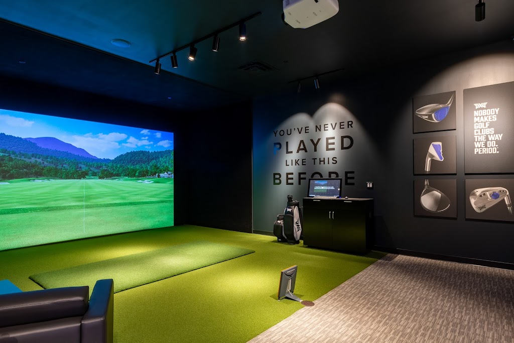 virtual golf driving simulator bay at PXG Fairfax, VA Golf Gear and Apparel