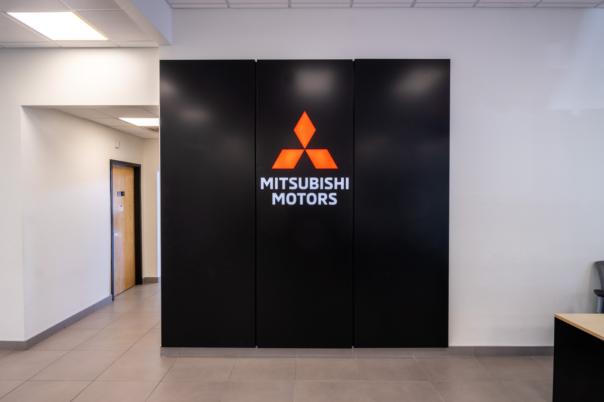 Mitsubishi logo at Matt Blatt Mitsubishi, Glassboro, NJ 360 Virtual Tour for Car Dealership