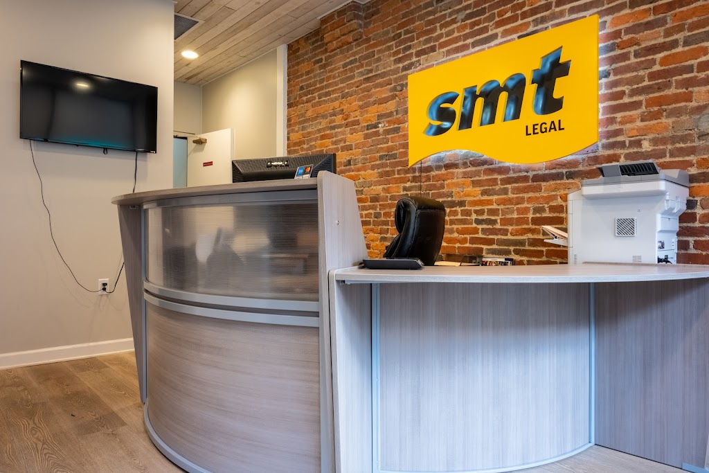 front reception desk at SMT Legal, Pittsburgh, PA 360 Virtual Tour for Personal Injury Attorney