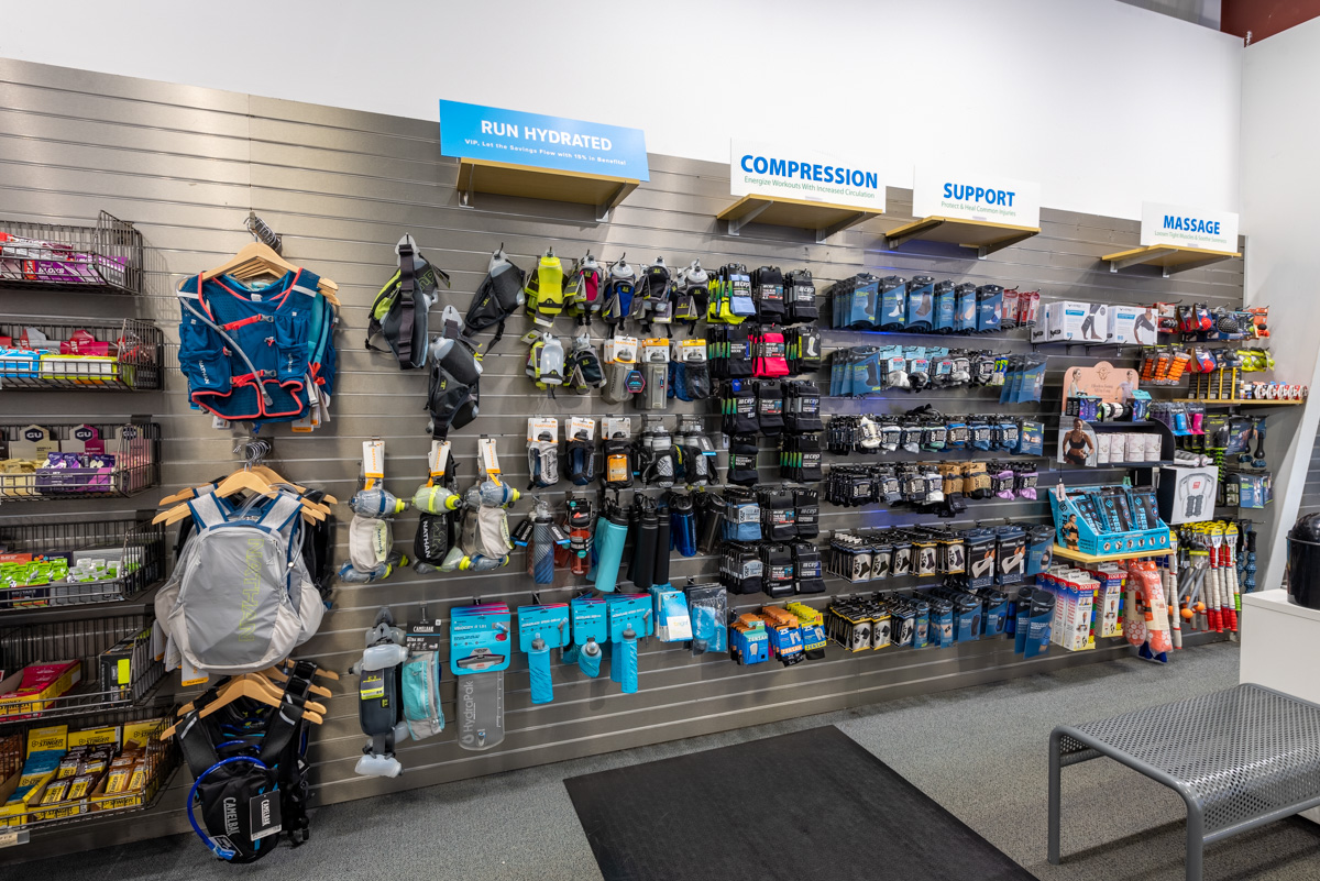 water bottles and running gear at Road Runner Sports, Worthington, OH Running Shoe Store