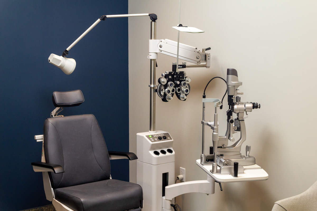 eye exam seat at Bieter Eye Center, Cottage Grove, MN 360 Virtual Tour for Optometrist