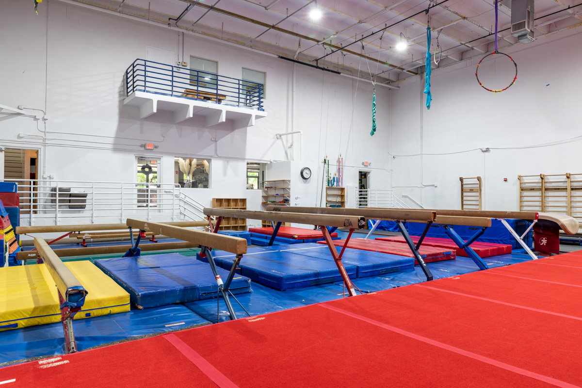 balance beams at Nova Gymnastics, Davie, FL 360 Virtual Tour for Gymnastics center