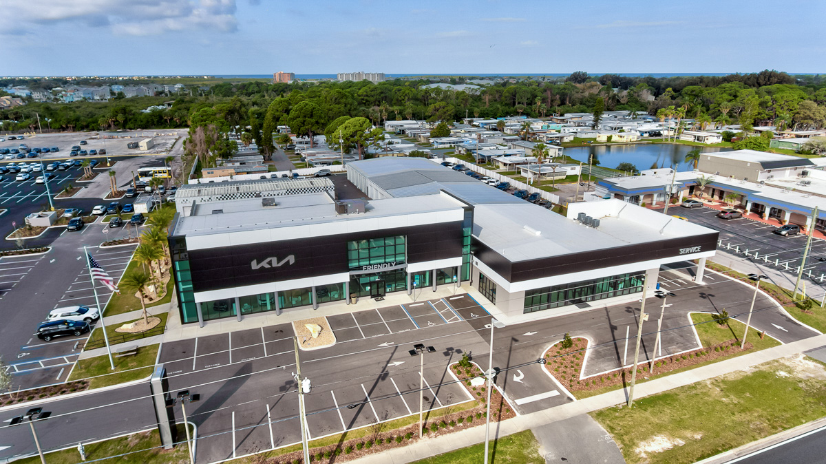 birds eye view of Friendly Kia, New Port Richey, FL 360 Virtual Tour for Car Dealership