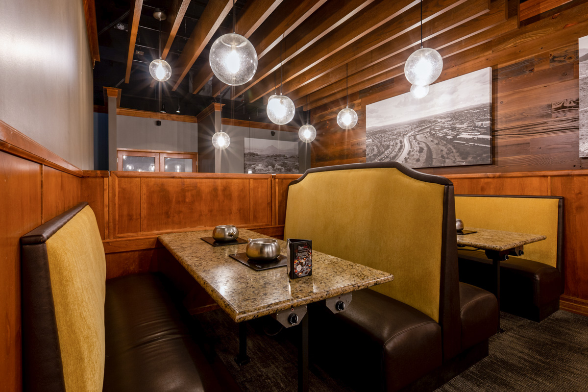 booth seating at The Melting Pot, Glendale, AZ 360 Virtual Tour for Fondue restaurant