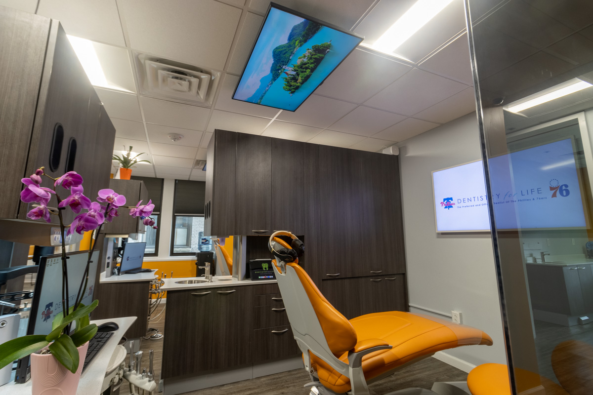 dental exam chair at Dentistry for Life, Philadelphia, PA 360 Virtual Tour for Dentist