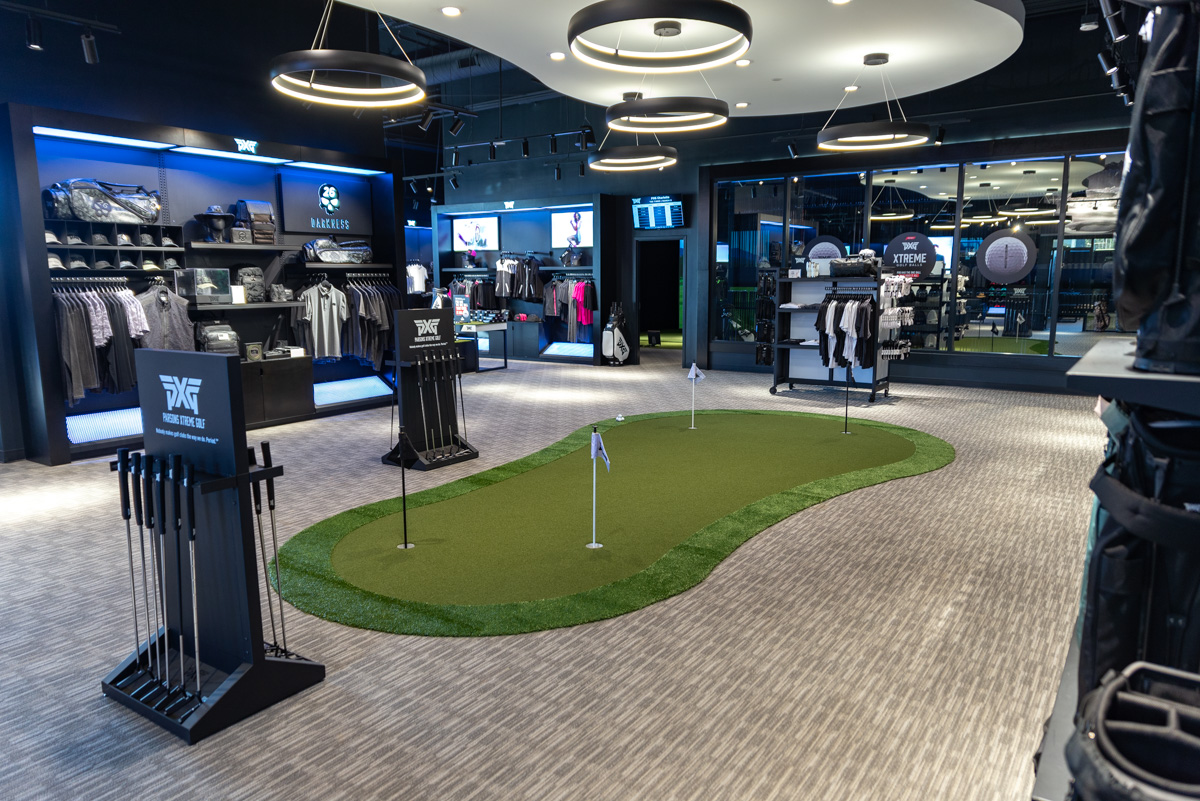 putting green at PXG Charlotte, NC 360 Virtual Tour for Golf Gear and Apparel