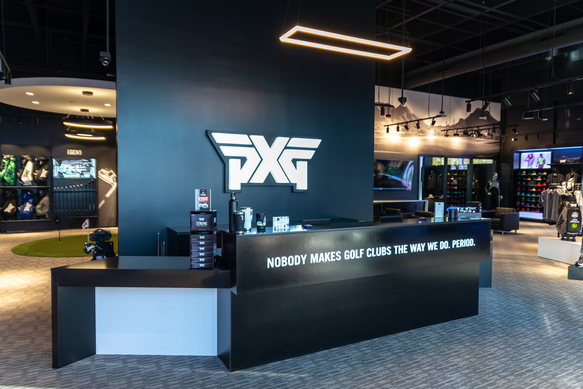 sales counter at PXG Charlotte, NC 360 Virtual Tour for Golf Gear and Apparel