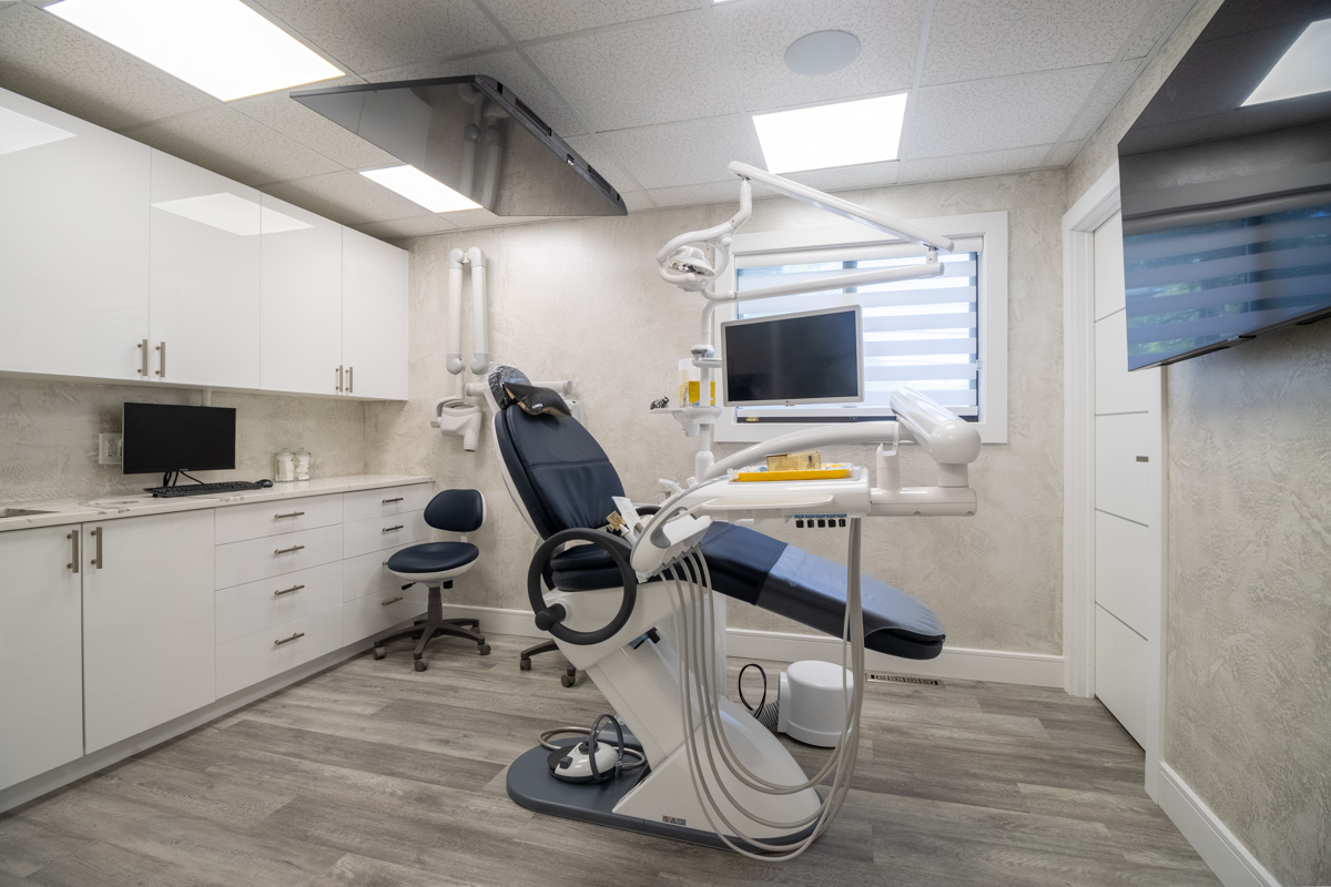 dental exam room at Ramsey Dental Spa in Ramsey, NJ 360 Virtual Tour for Dentist