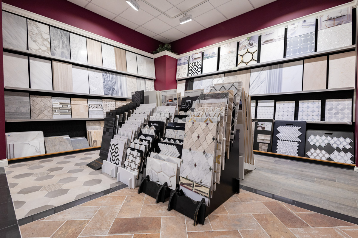 tile floor patterns at Custom Floors, Fishers, IN 360 Virtual Tour for Flooring Store