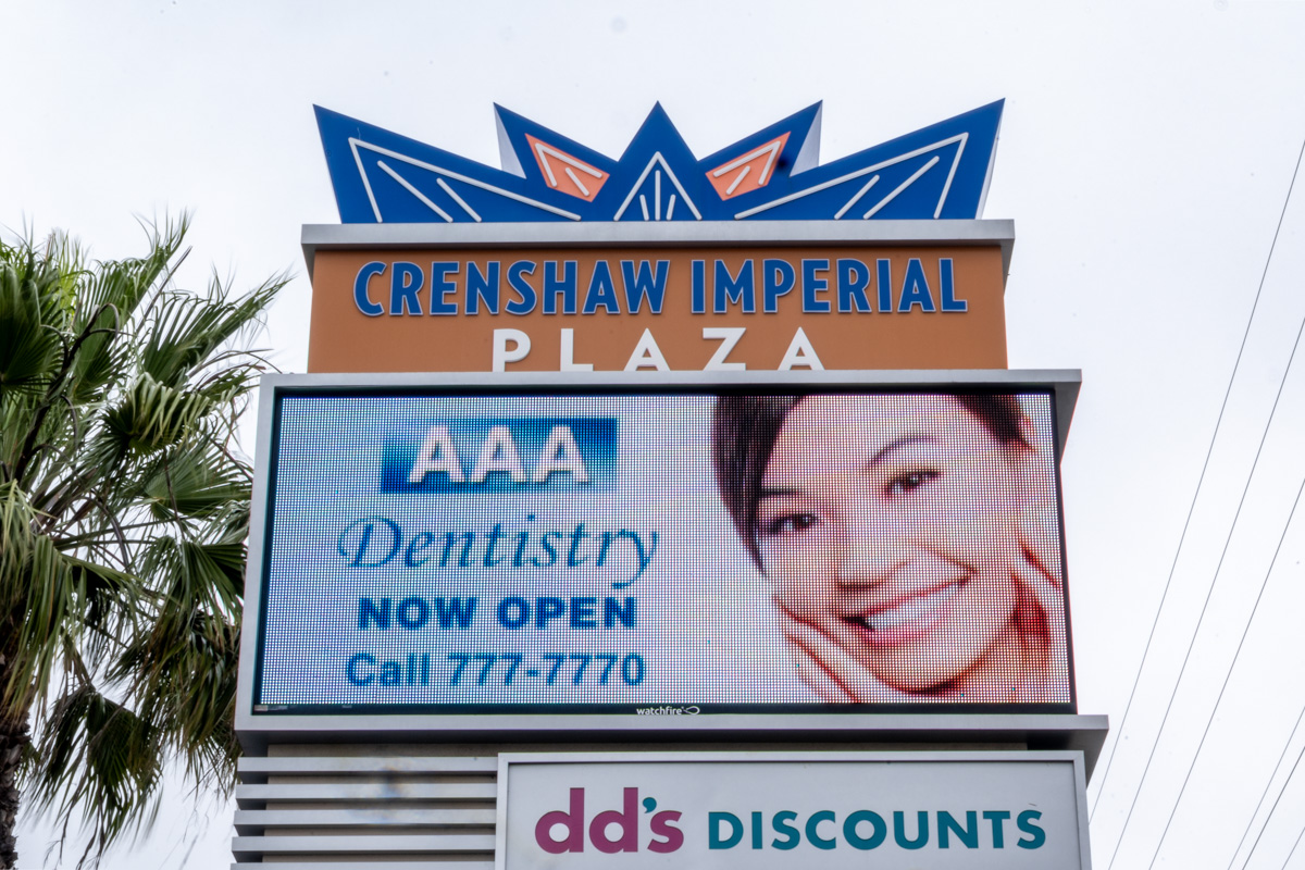 billboard sign of AAA Dentistry in Inglewood, CA 360 Virtual Tour for Dentist