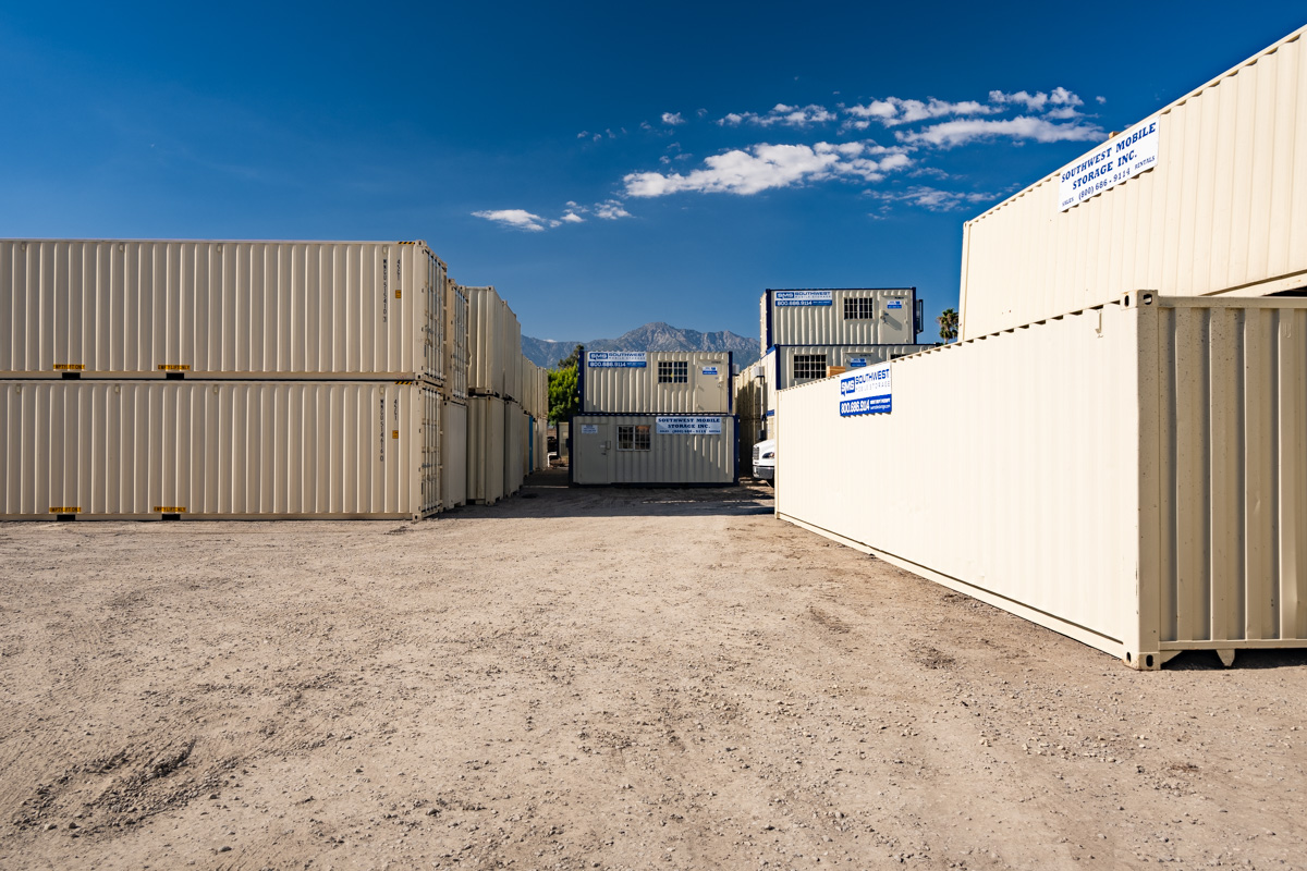 container yard at Southwest Mobile Storage, Rancho Cucamonga, CA 360 Virtual Tour for Container supplier