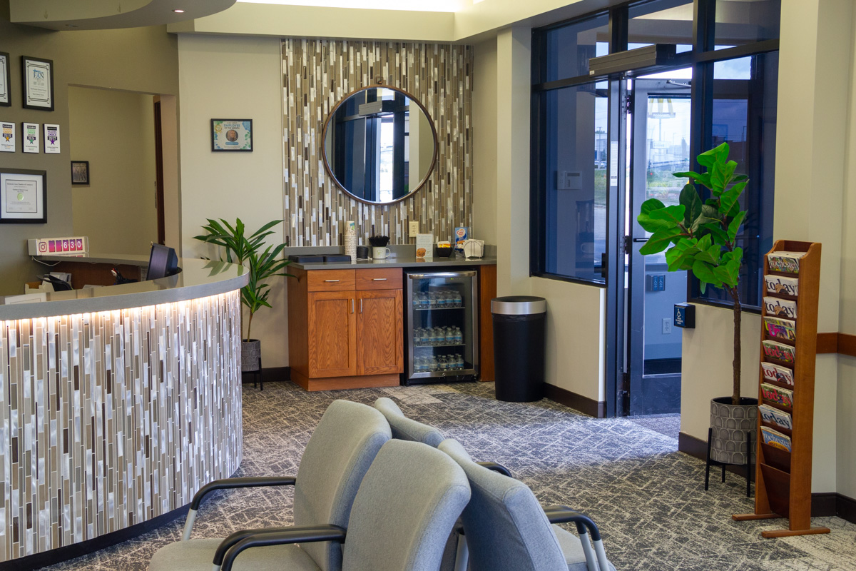 reception desk at Northwest Dental Group Superior Dr., Rochester, MN 360 Virtual Tour for Dentist