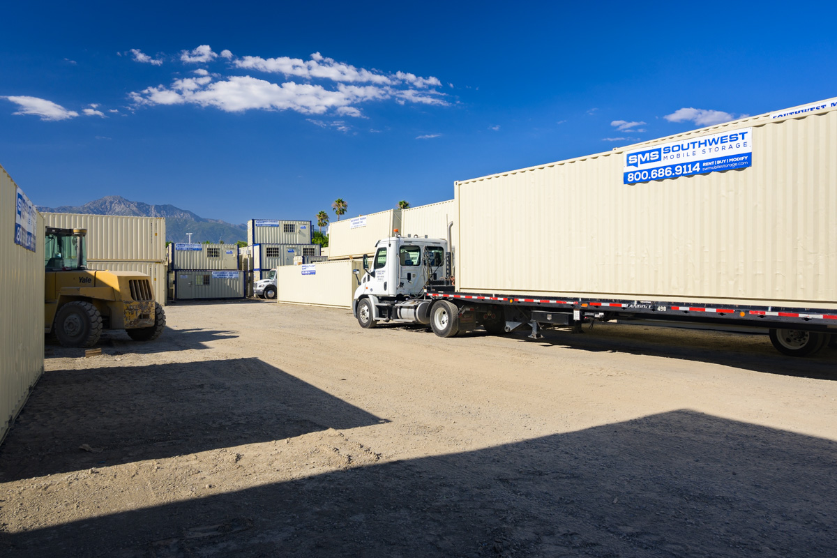 semi-truck at Southwest Mobile Storage, Rancho Cucamonga, CA 360 Virtual Tour for Container supplier